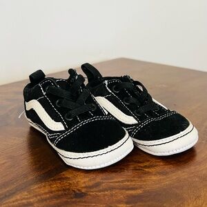 Vans Black and White Kids Sneakers